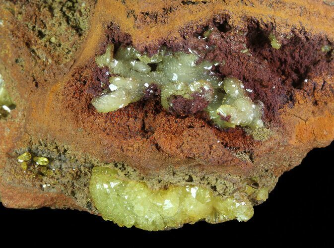 Gemmy, Yellow-Green Adamite Crystals - Durango, Mexico #65298